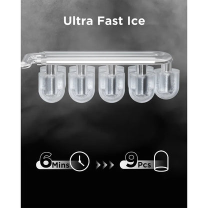 26 Lb.Daily Production Bullet Ice Countertop Ice Maker, Self-Cleaning Ice Makers